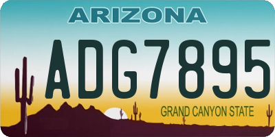 AZ license plate ADG7895