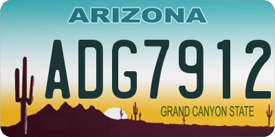 AZ license plate ADG7912