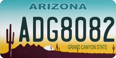 AZ license plate ADG8082