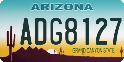 AZ license plate ADG8127