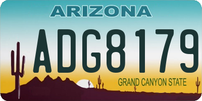 AZ license plate ADG8179