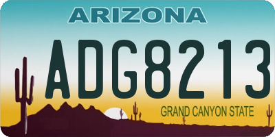 AZ license plate ADG8213