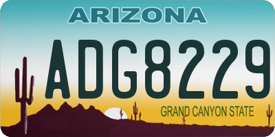 AZ license plate ADG8229