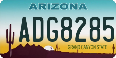AZ license plate ADG8285