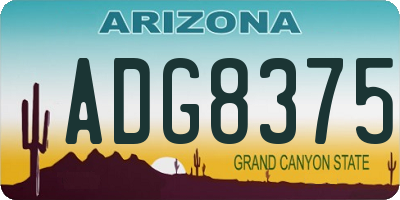 AZ license plate ADG8375