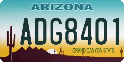 AZ license plate ADG8401