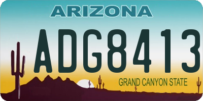 AZ license plate ADG8413