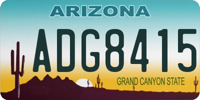 AZ license plate ADG8415