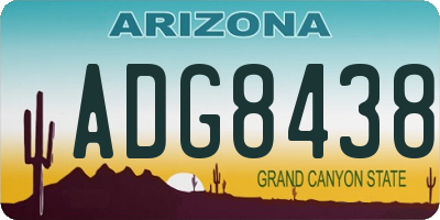 AZ license plate ADG8438