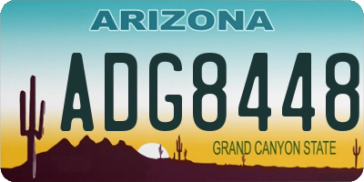 AZ license plate ADG8448