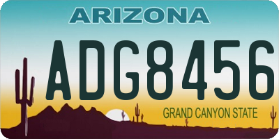 AZ license plate ADG8456