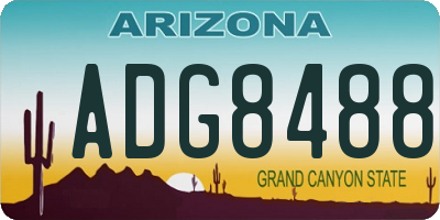 AZ license plate ADG8488