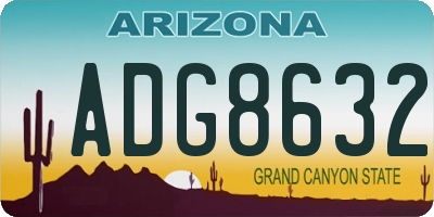 AZ license plate ADG8632