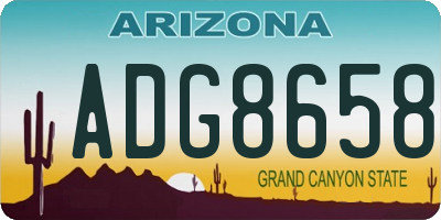 AZ license plate ADG8658