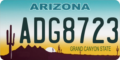 AZ license plate ADG8723