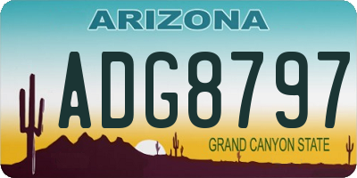 AZ license plate ADG8797