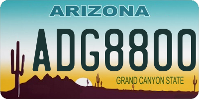 AZ license plate ADG8800