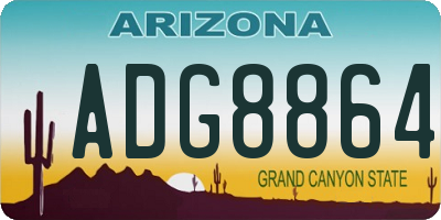 AZ license plate ADG8864