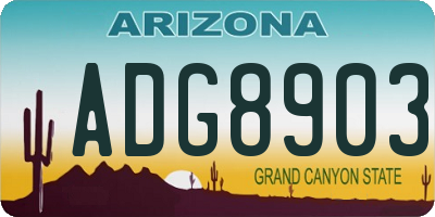 AZ license plate ADG8903