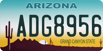 AZ license plate ADG8956