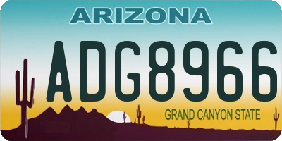 AZ license plate ADG8966