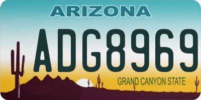 AZ license plate ADG8969