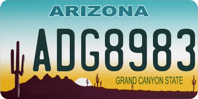 AZ license plate ADG8983