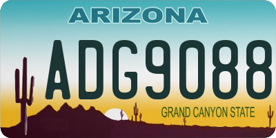AZ license plate ADG9088