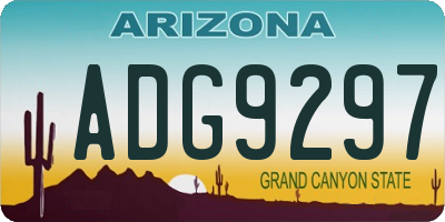 AZ license plate ADG9297