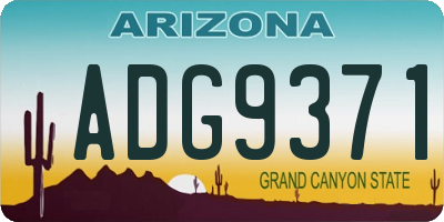 AZ license plate ADG9371