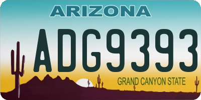 AZ license plate ADG9393