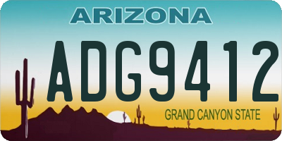 AZ license plate ADG9412
