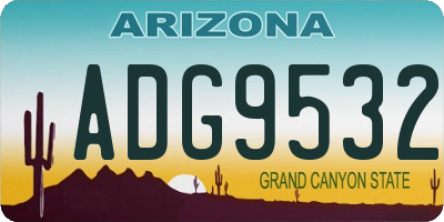 AZ license plate ADG9532