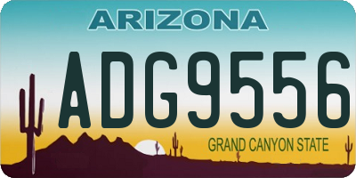 AZ license plate ADG9556