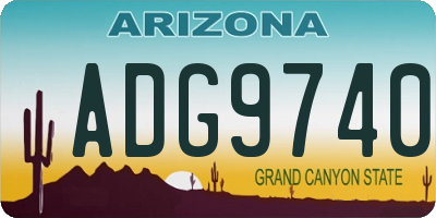 AZ license plate ADG9740