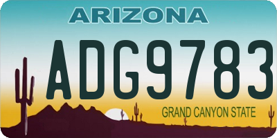 AZ license plate ADG9783