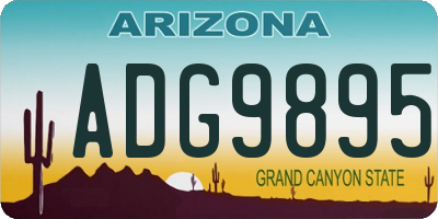 AZ license plate ADG9895