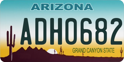AZ license plate ADH0682