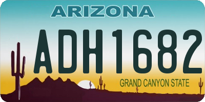 AZ license plate ADH1682