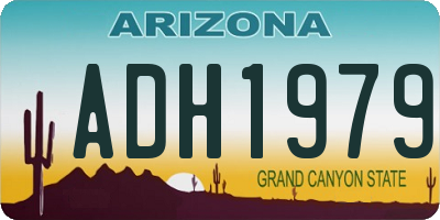 AZ license plate ADH1979