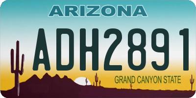 AZ license plate ADH2891