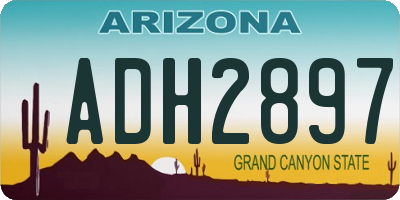 AZ license plate ADH2897