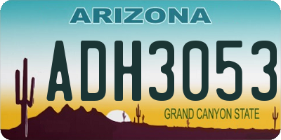AZ license plate ADH3053