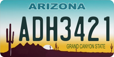 AZ license plate ADH3421