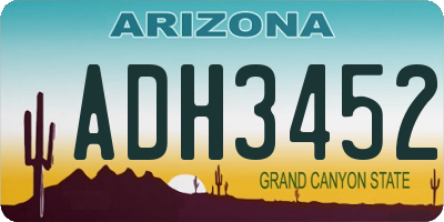 AZ license plate ADH3452