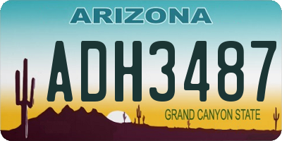 AZ license plate ADH3487