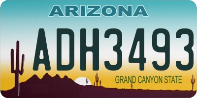 AZ license plate ADH3493