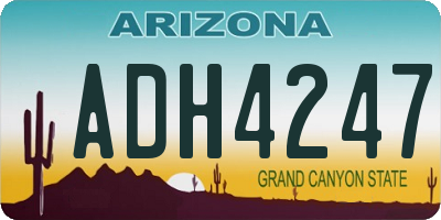 AZ license plate ADH4247