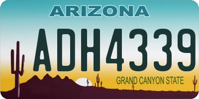 AZ license plate ADH4339