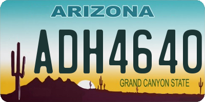 AZ license plate ADH4640